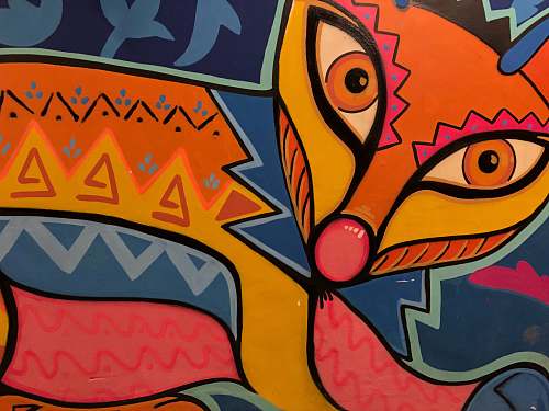 modern art orange and multicolored abstract wallpaper graphics
